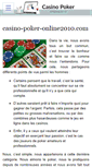 Mobile Screenshot of casino-poker-online2010.com